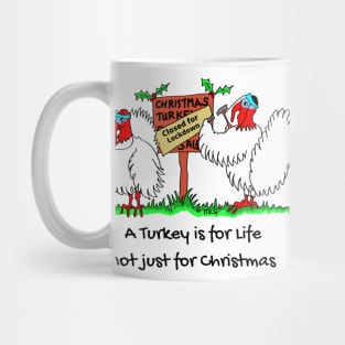 Turkeys in Lockdown Christmas Mug